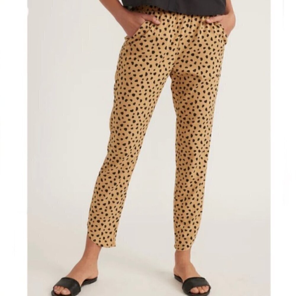 Marine Layer Allison Pant  Abstract Cheetah Print NWT Small